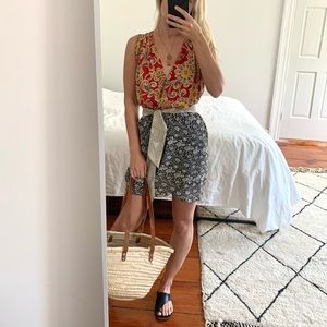 Amanda Uprichard Silk Multi Print Mini Dress SZ P